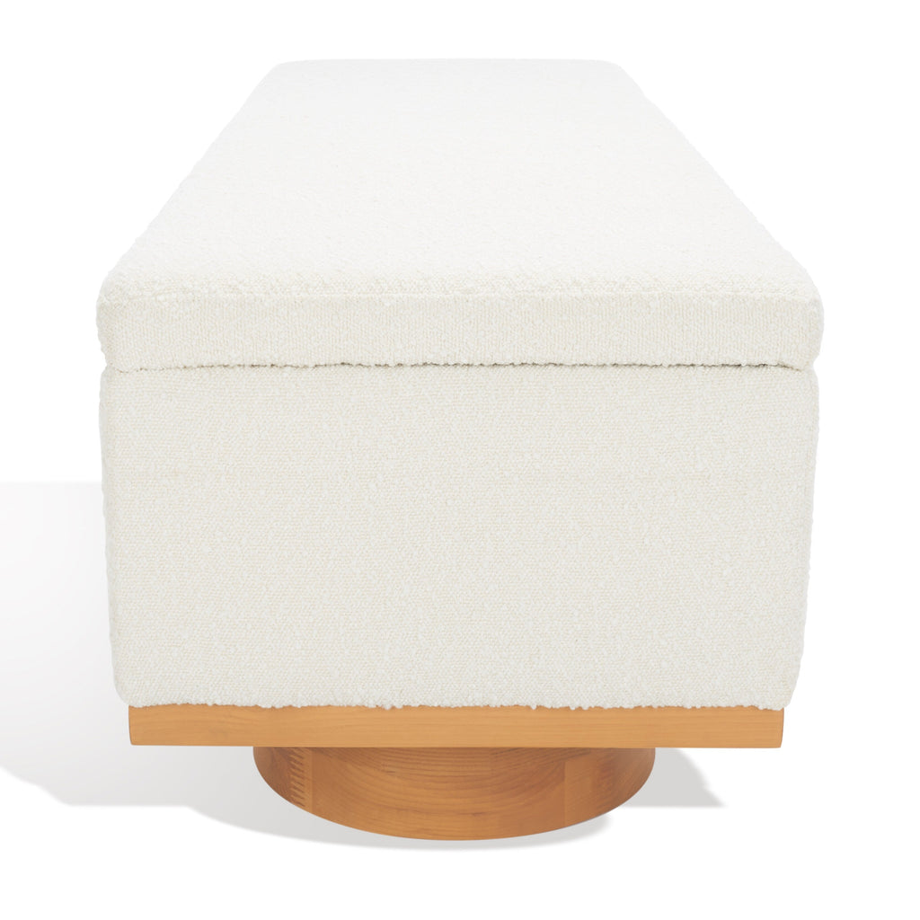 Banc de rangement SAFAVIEH Couture Sunneva Boucle - 61 po L x 20 po P x 19 po H - 61 L x 20 P x 19 H