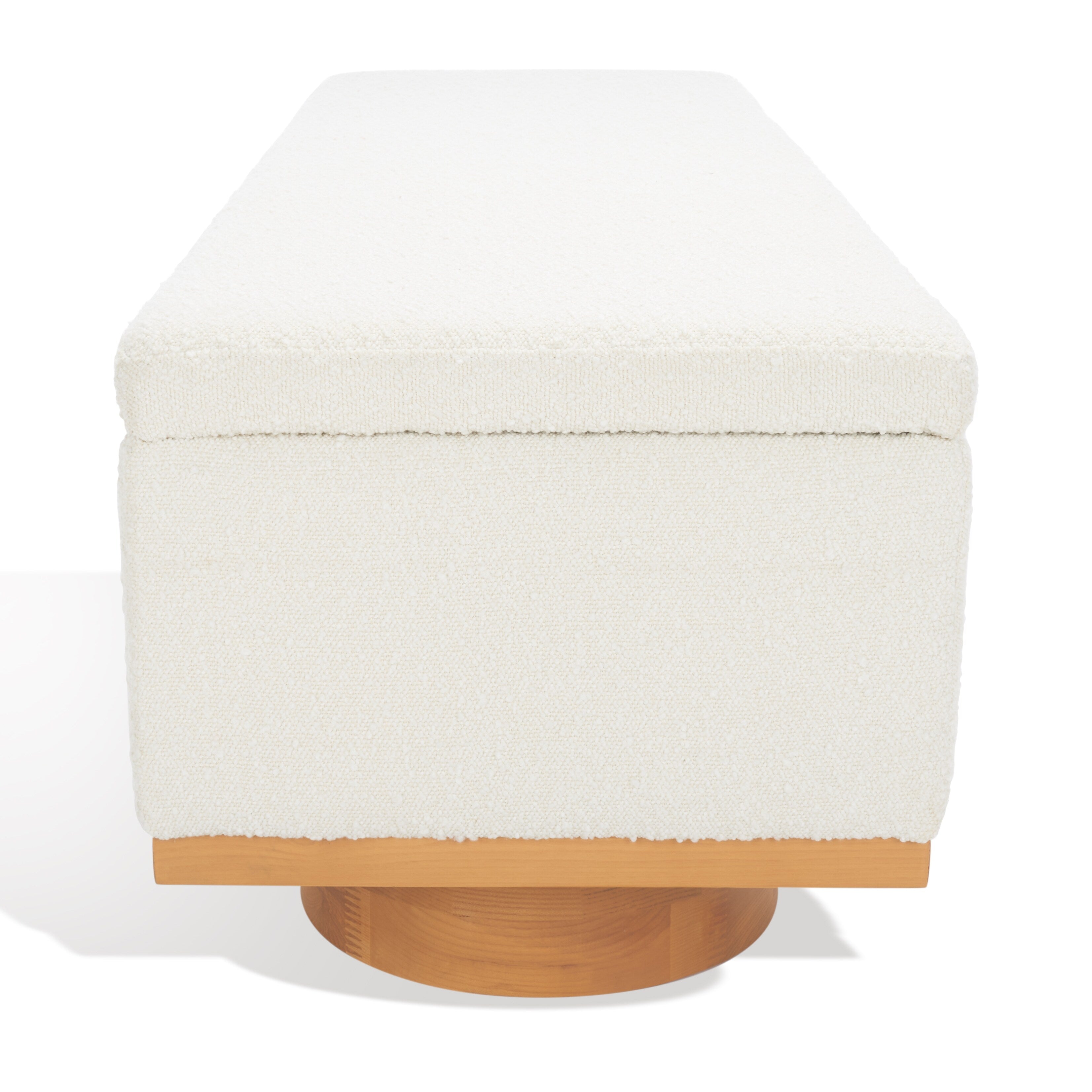 Banc de rangement SAFAVIEH Couture Sunneva Boucle - 61 po L x 20 po P x 19 po H - 61 L x 20 P x 19 H