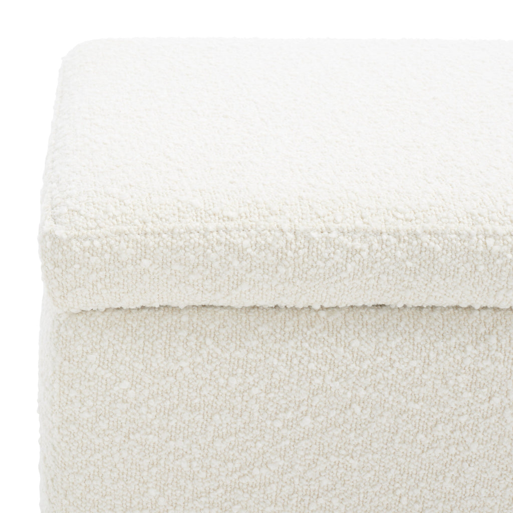 Banc de rangement SAFAVIEH Couture Sunneva Boucle - 61 po L x 20 po P x 19 po H - 61 L x 20 P x 19 H