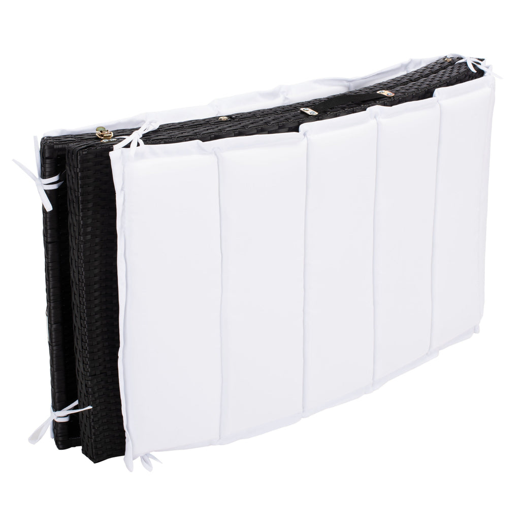 Ensemble de chaises longues d'extérieur Blaguna 3 pièces SAFAVIEH - 83 L x 20 P x 24 H