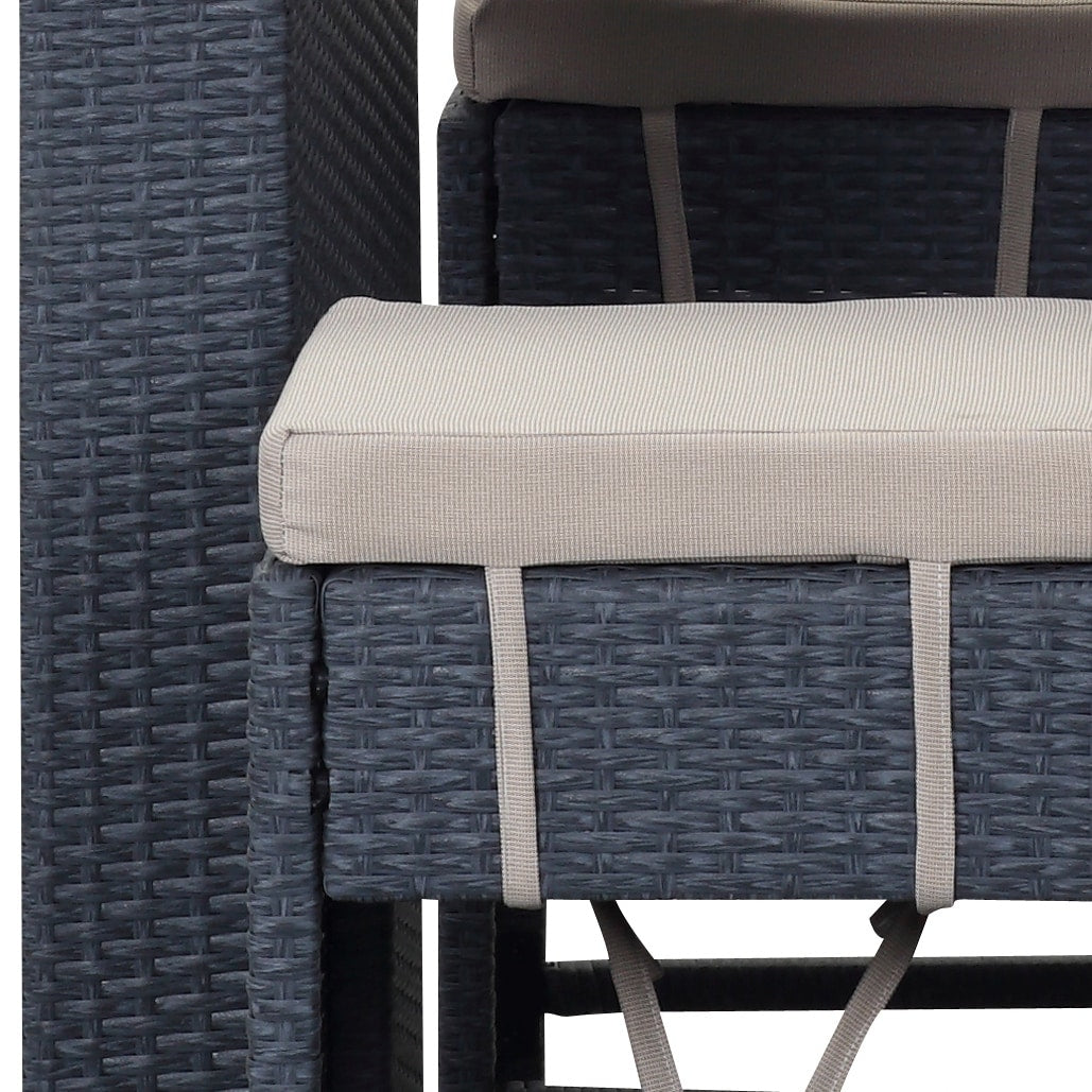 SAFAVIEH Ensemble de bar extérieur Euda (7 pièces) - 29Lx59Px42H