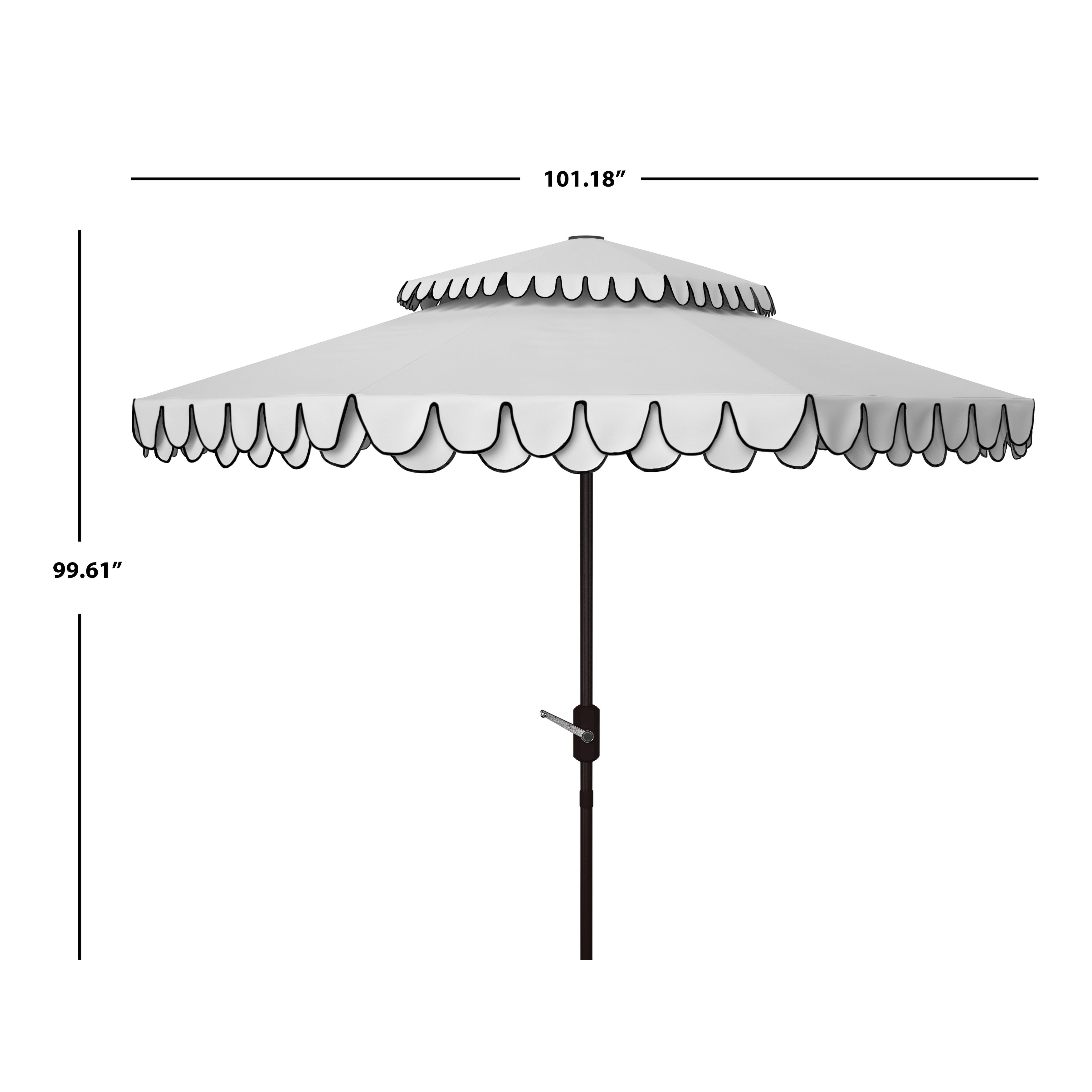 Parasol double toit SAFAVIEH Outdoor Kjerstin Valance 9 pieds