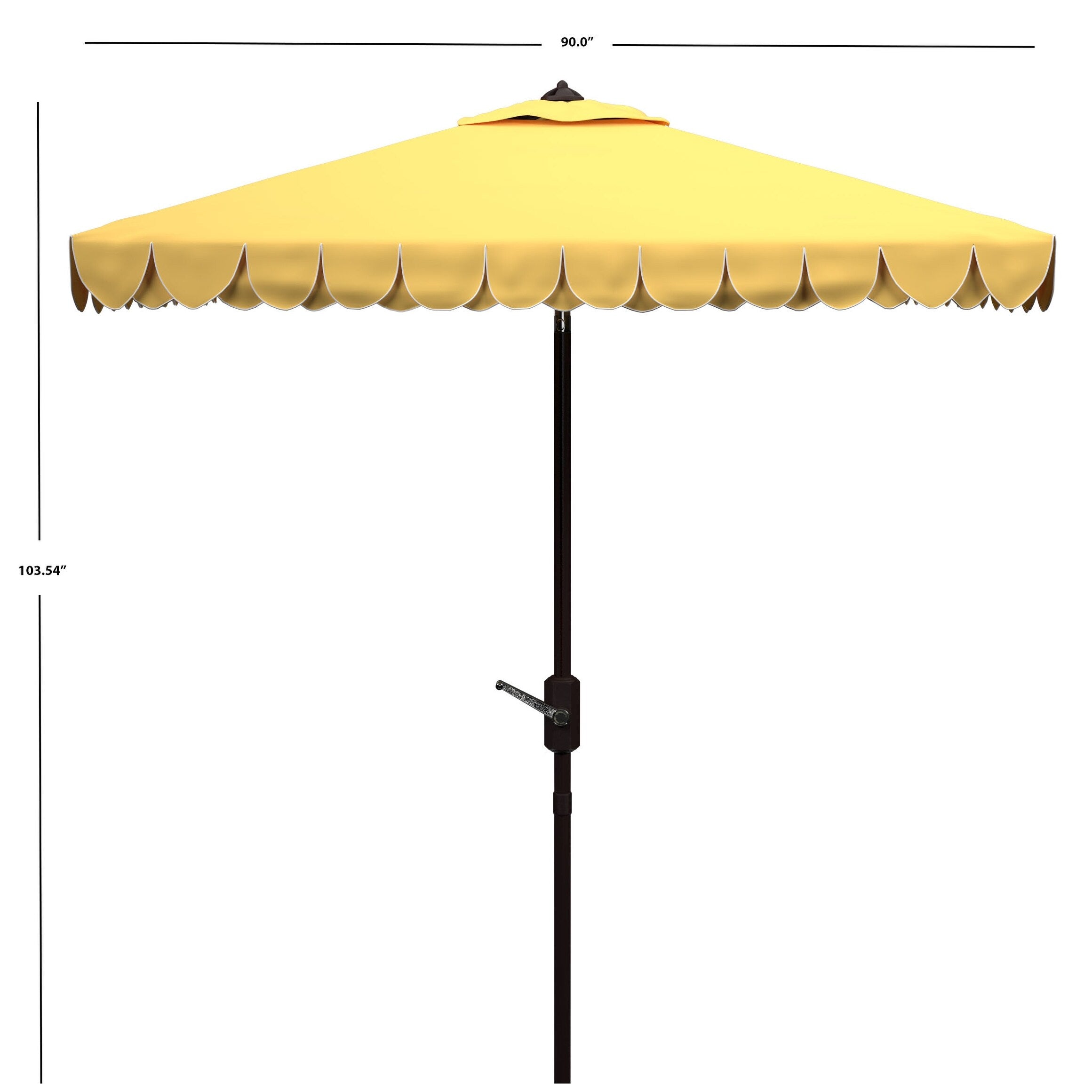 Parasol carré d'extérieur SAFAVIEH Naima Valance de 7,5 pieds