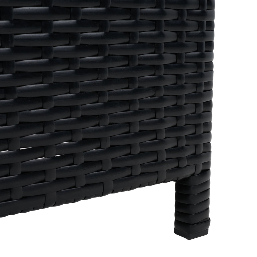 Lit de repos d'extérieur SAFAVIEH Taniyah en osier avec oreiller et coussins - 53 L x 28 P x 62 H