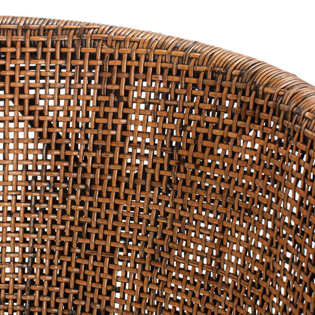 Tabouret de bar en rotin SAFAVIEH Virona de 76 cm (22,3 po l x 20,5 po l x 39 po H)