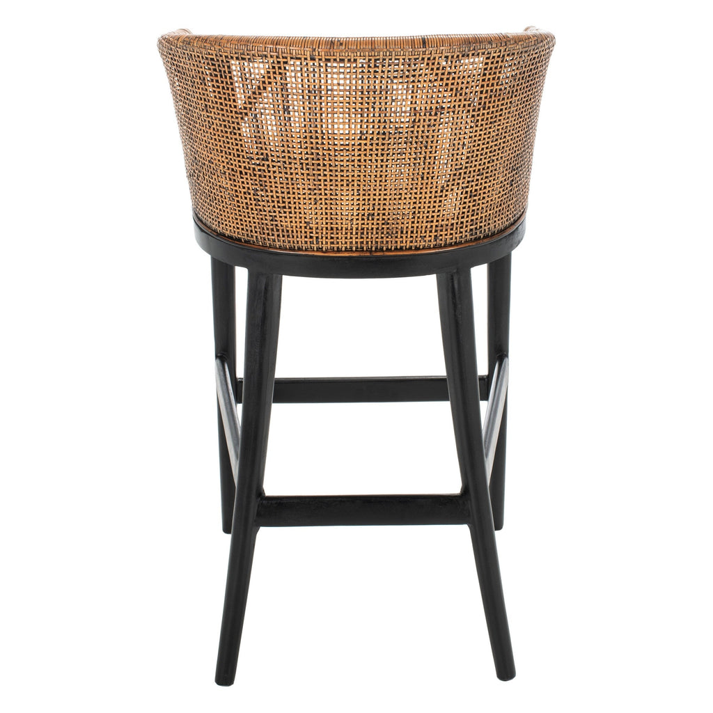 Tabouret de bar en rotin SAFAVIEH Virona de 76 cm (22,3 po l x 20,5 po l x 39 po H)