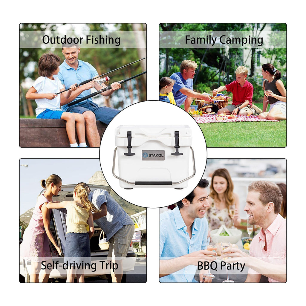 Glacière portable SKTAKOL 16 litres, anti-fuite, 24 canettes de glace - Voir les détails