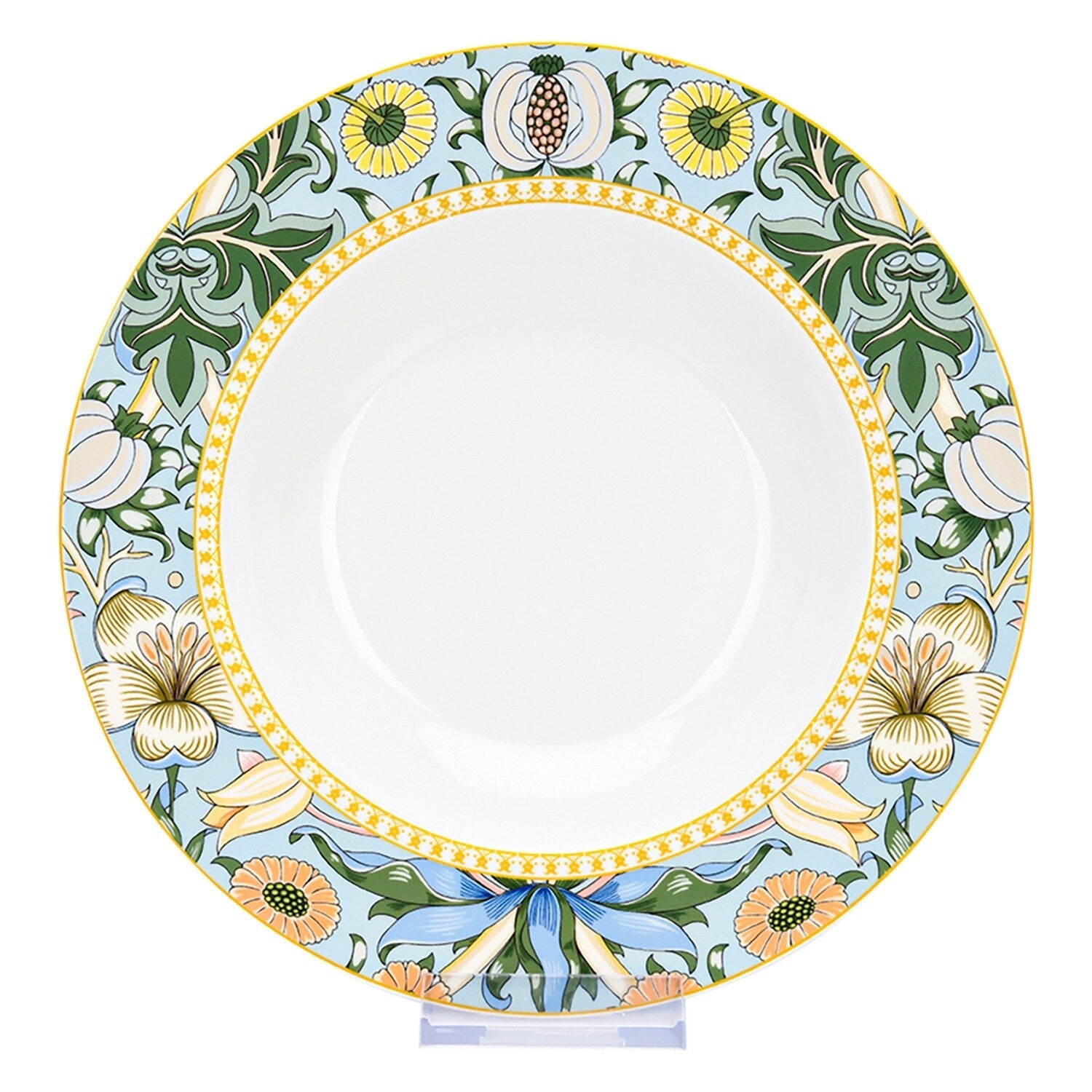 Service de table en porcelaine fine Morris Garden de STP Goods, 24 pièces pour 6 personnes