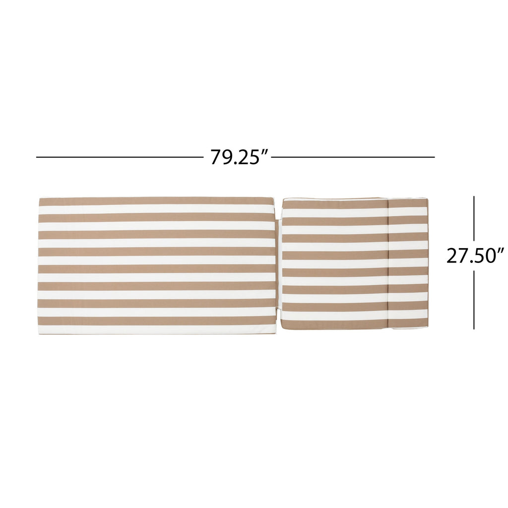 Ensemble de coussins d'extérieur Salem pour chaise longue - Coussins uniquement (lot de 2) par Christopher Knight Home - 79,25 L x 27,50 l x 1,50 H