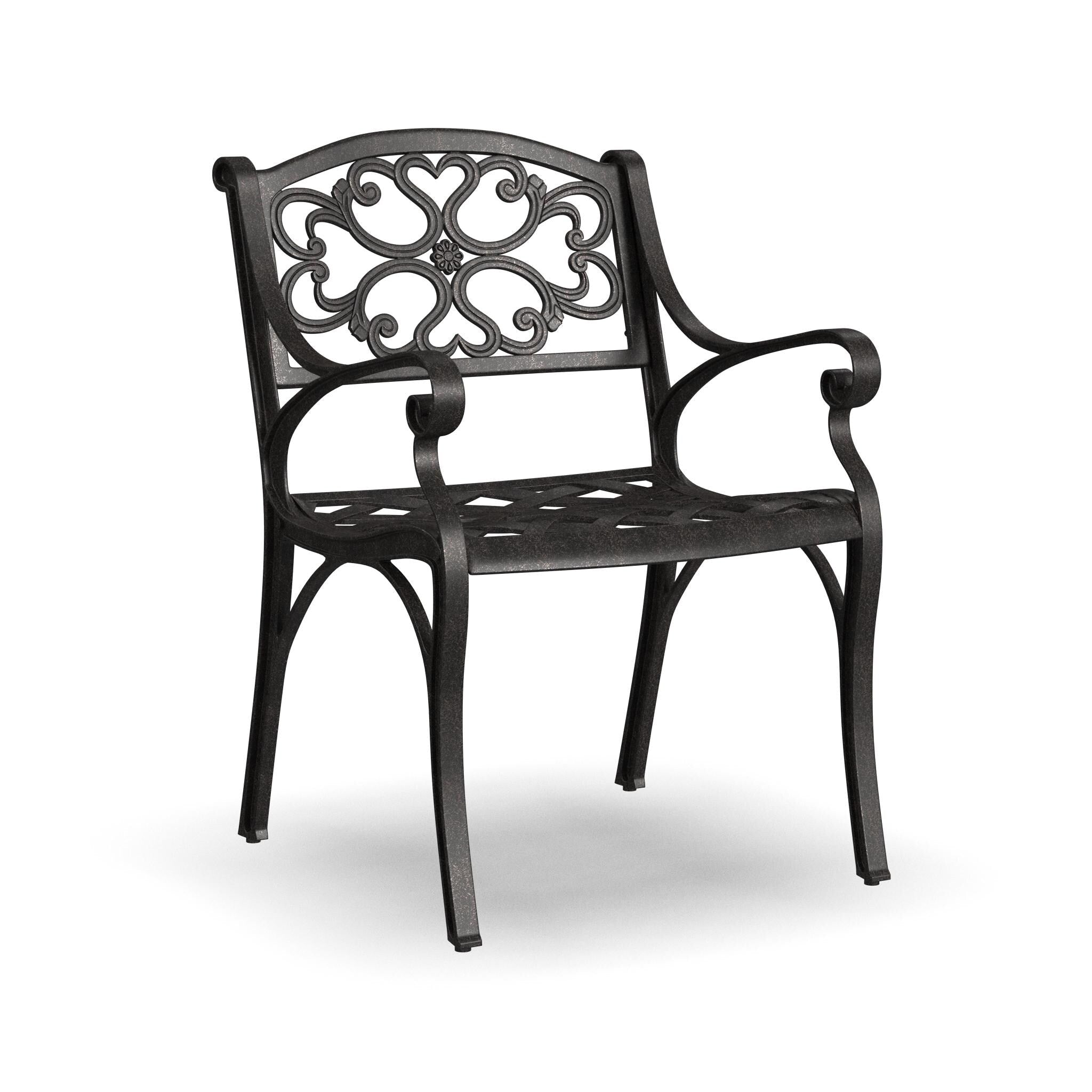 Ensemble de salle à manger d'extérieur en aluminium bronze Sanibel 7 pièces avec table à manger ovale de 72 pouces et six fauteuils par Homestyles