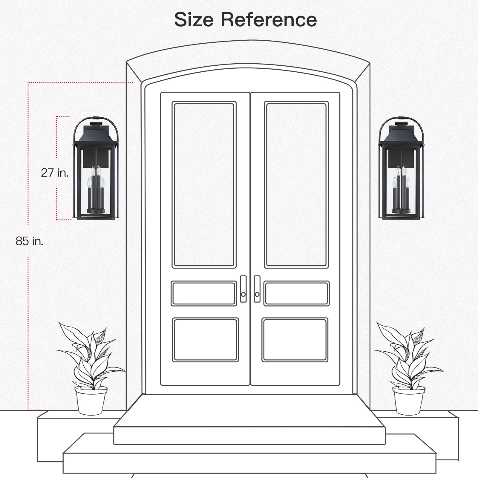 Applique murale d'extérieur Brits Black