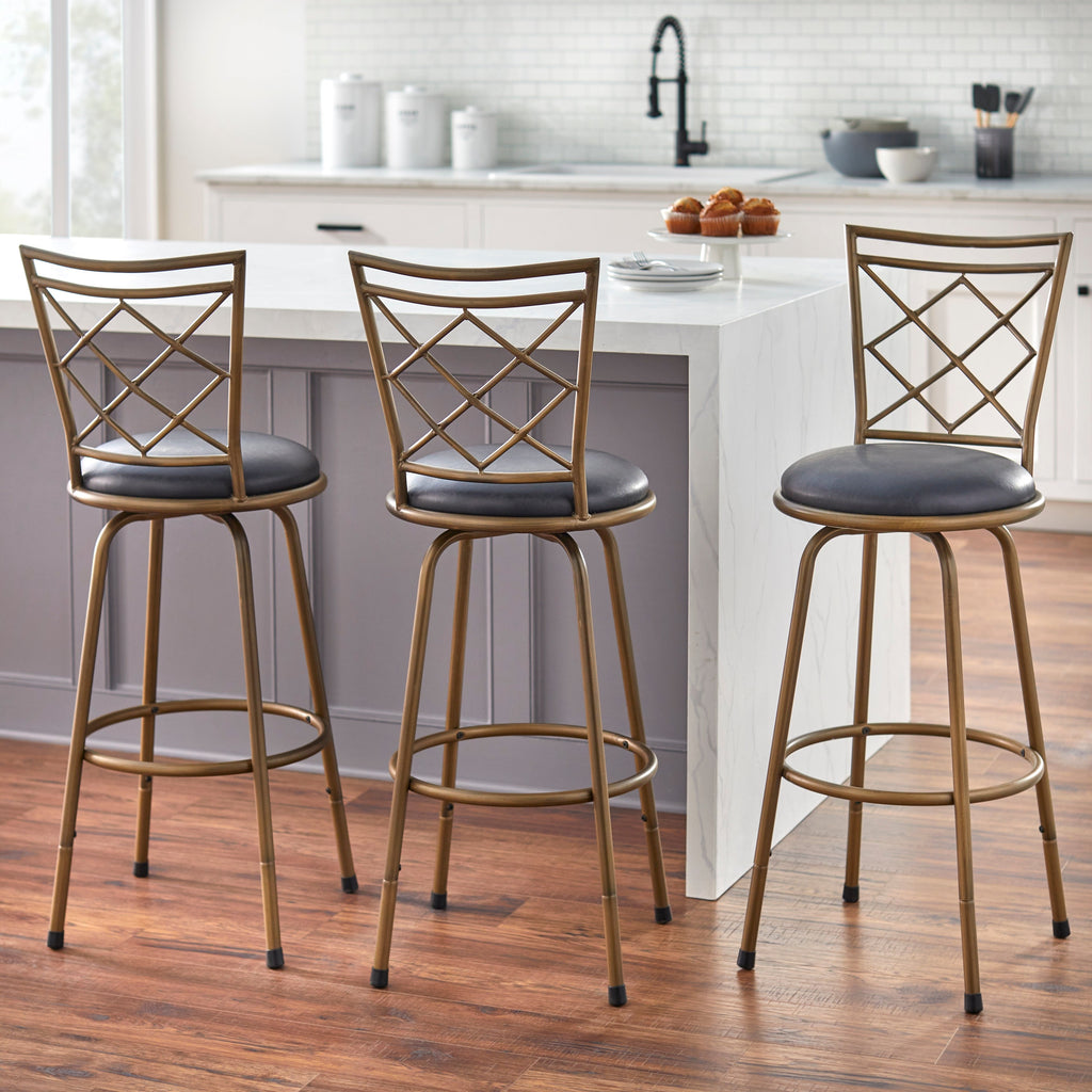 Tabourets pivotants à hauteur réglable Alyssa Simple Living (lot de 3)
