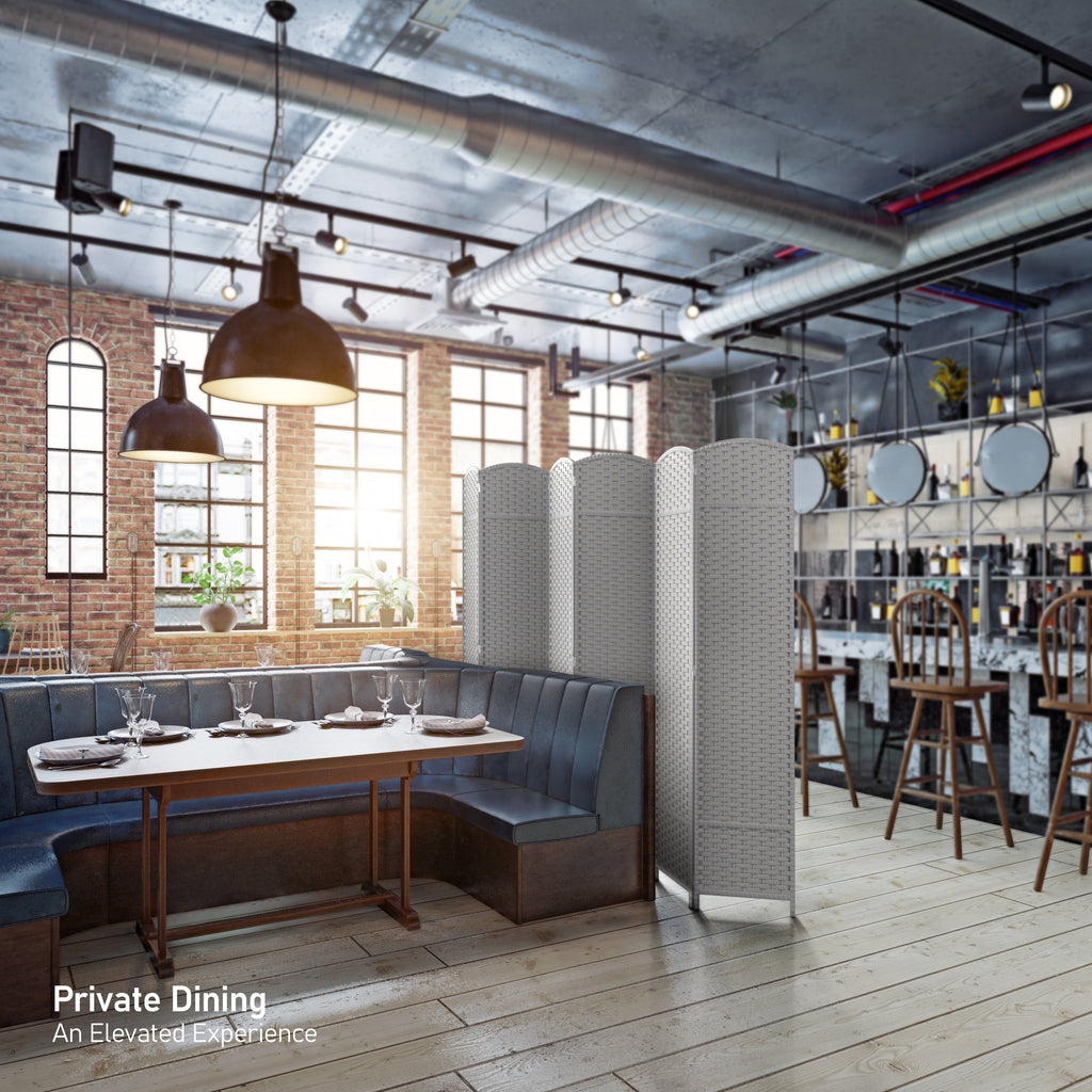 Séparateur de pièce Sorbus à 6 panneaux, cloison de séparation extra large et pliable, tissé à la main, à double charnière, en maille - 1,8 m