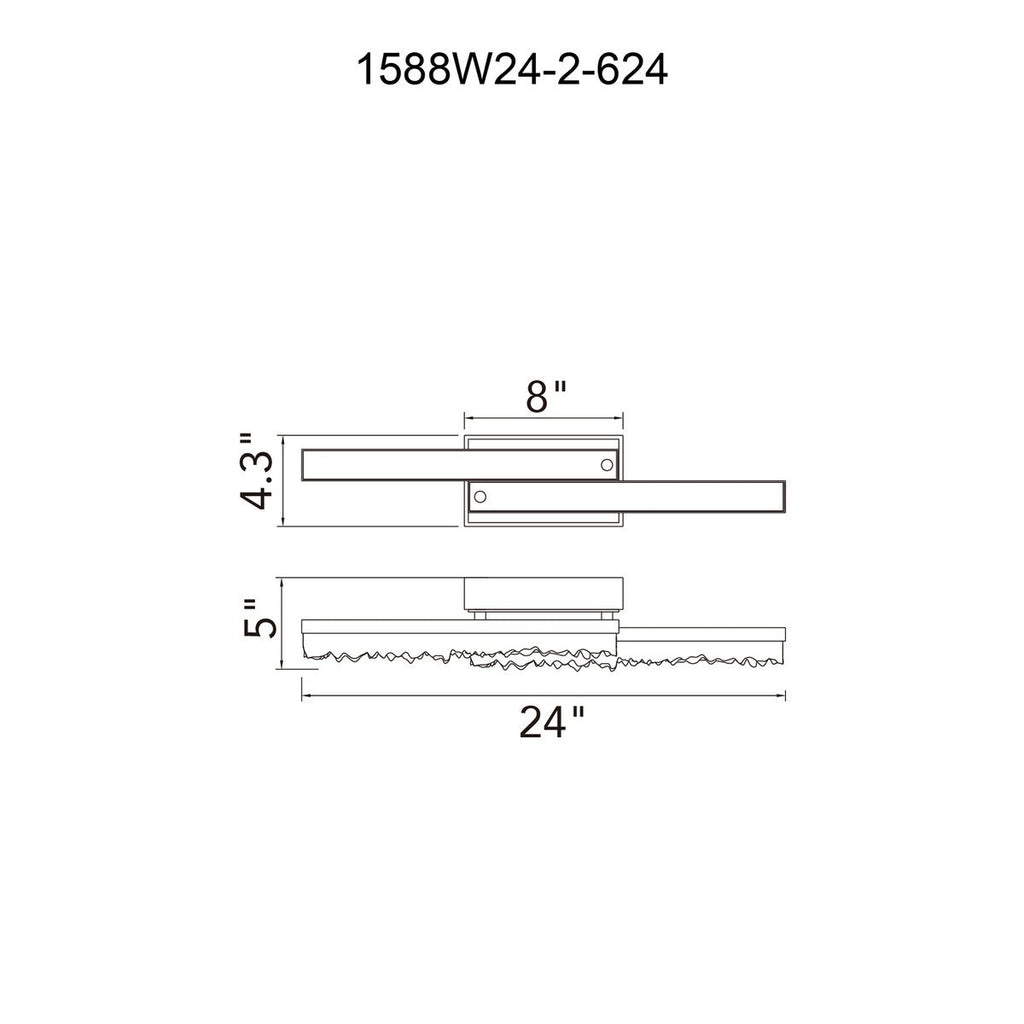 Applique de vanité à LED intégrée en laiton Stagger