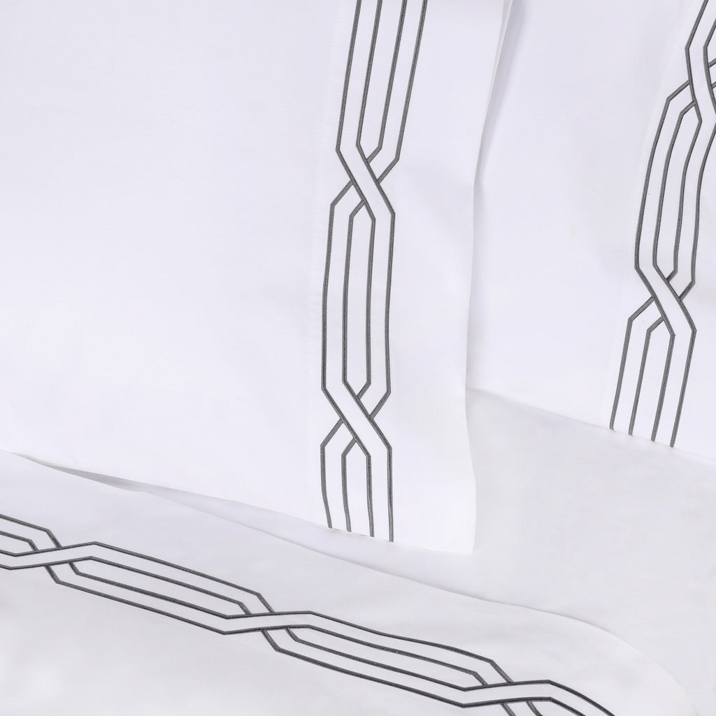 Parure de draps unie écologique en coton égyptien de qualité supérieure 1 200 fils