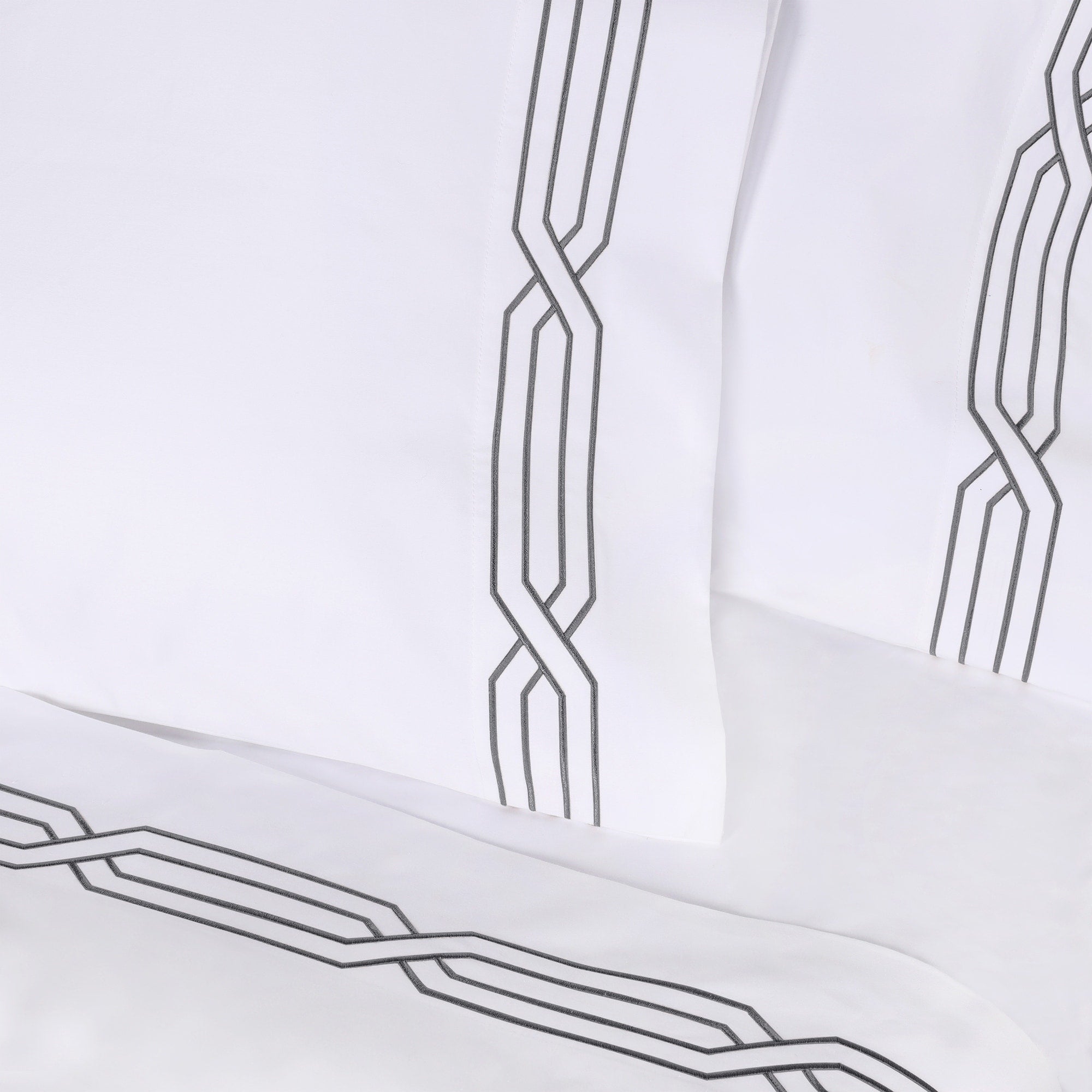 Parure de draps unie écologique en coton égyptien de qualité supérieure 1 200 fils