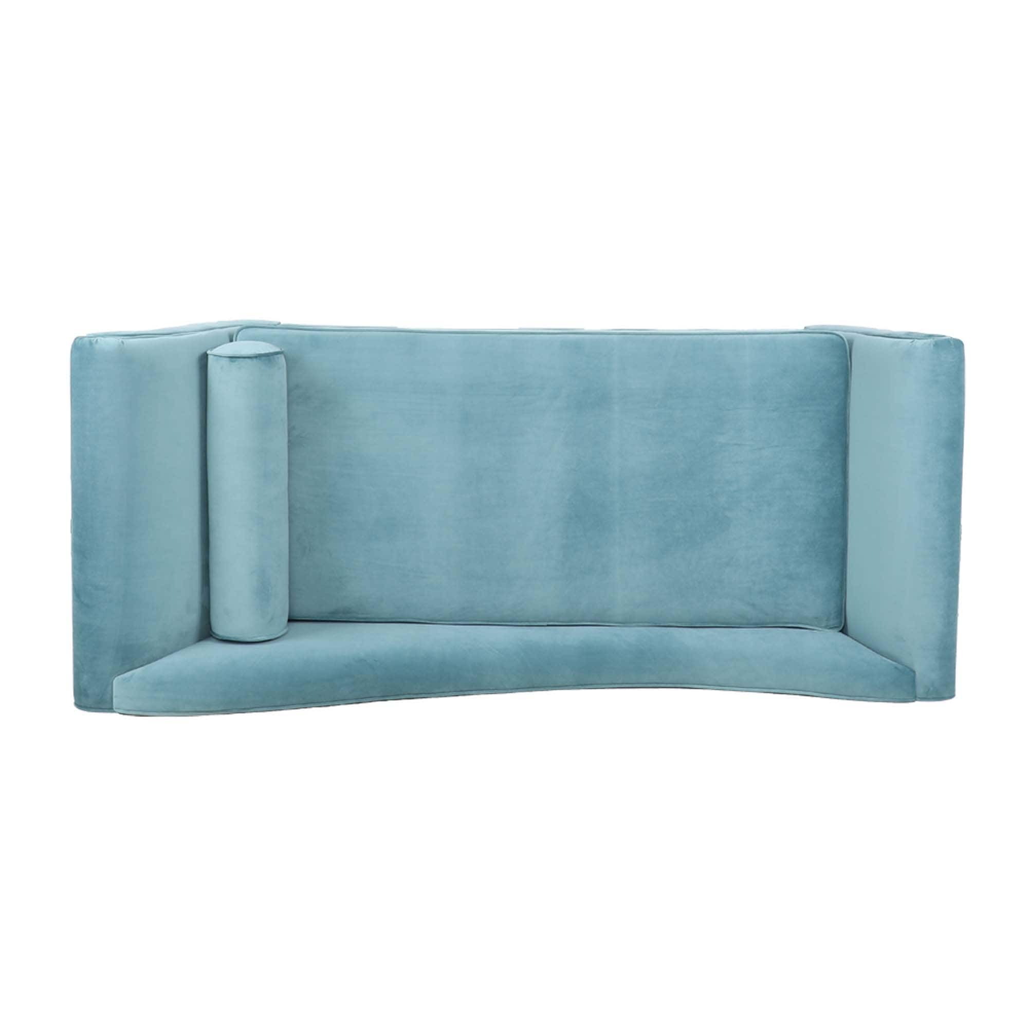 Chaise longue vintage avec accoudoirs en volutes par Christopher Knight Home