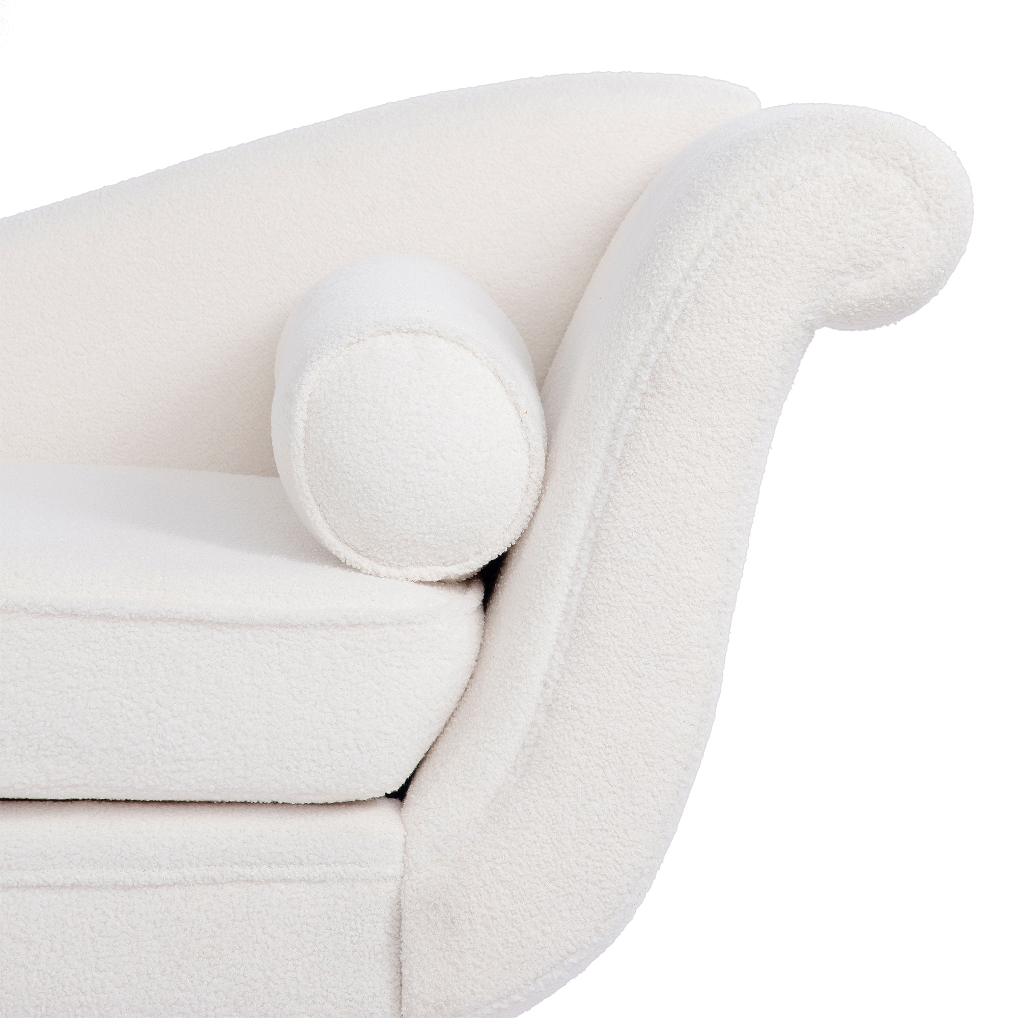 Chaise longue vintage avec accoudoirs en volutes par Christopher Knight Home