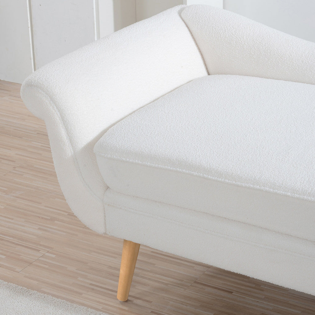 Chaise longue vintage avec accoudoirs en volutes par Christopher Knight Home