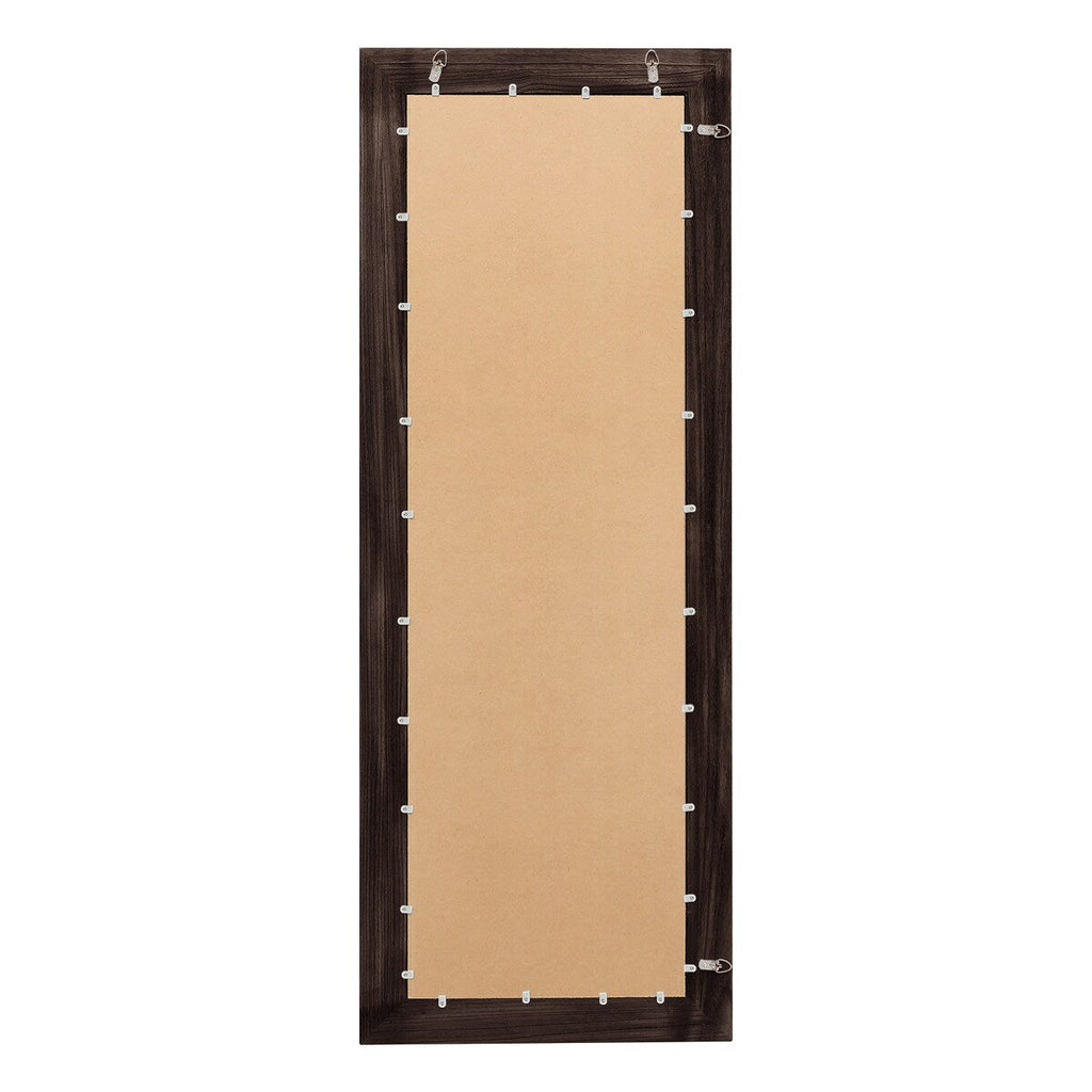 Miroir de sol rustique de style ferme avec cadre en bois - 65 x 24